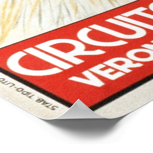 Affiche de course automobile Circuito del Pozzo Ve (Coin)