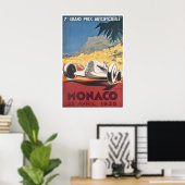 Affiche de course automobile de Monaco 1935 French (Bureau à domicile)