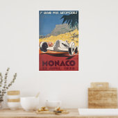 Affiche de course automobile de Monaco 1935 French (Cuisine)