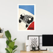 Affiche de course automobile de voiture ancienne (Bureau à domicile)