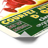 Affiche de course automobile vintage (Coin)