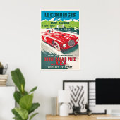 Affiche de course automobile vintage Le Comminges (Bureau à domicile)