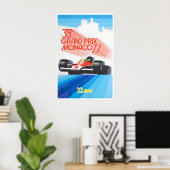 Affiche de course de Monaco Poster Art de voiture (Bureau à domicile)