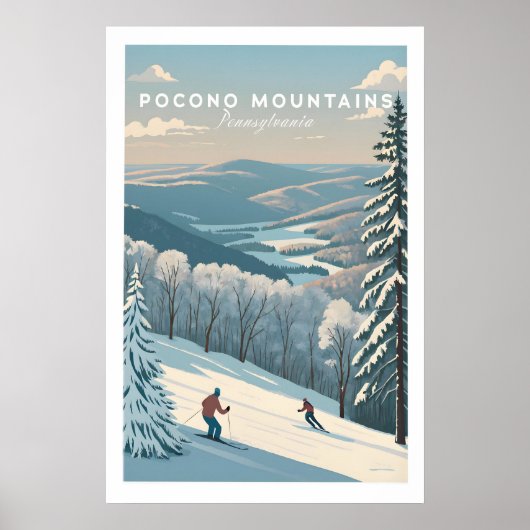 Affiche de course de ski en Pennsylvanie dans les (Devant)