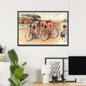 Affiche de course de vélo vintage 1904 (Bureau à domicile)