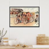 Affiche de course de vélo vintage 1904 (Cuisine)