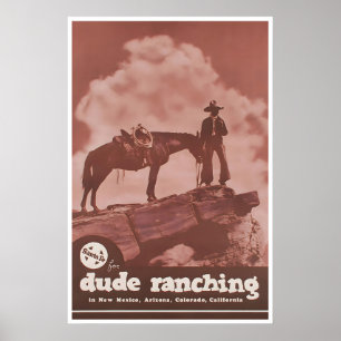 Affiche de cow-boy Art de ranch occidental Impress