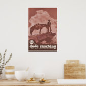 Affiche de cow-boy Art de ranch occidental Impress (Cuisine)