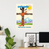 Affiche de cow-boy d'art occidental du Colorado (Bureau à domicile)