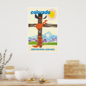Affiche de cow-boy d'art occidental du Colorado (Cuisine)