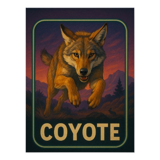 Affiche de coyote (Devant)