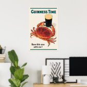 Affiche de crabe Guinness Time John Gilroy Irland (Bureau à domicile)