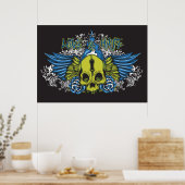 Affiche de crâne d'amour et de haine (Cuisine)