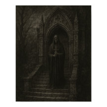 Affiche de crâne gothique et de tombe
