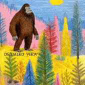 Affiche de créature cryptide Bigfoot mignonne