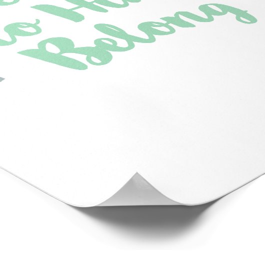 Affiche de crèche chrétienne éléphants | Menthe (Coin)