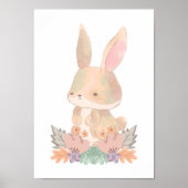 Affiche de crèche de lapin mignon décoration de ch (Devant)