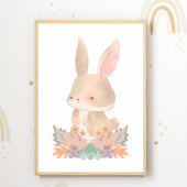 Affiche de crèche de lapin mignon décoration de ch