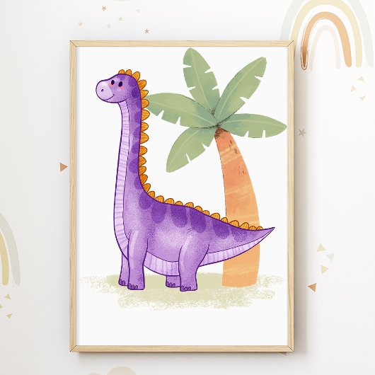 Affiche de crèche Dino Dinosaures Impression pour