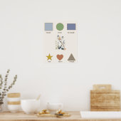Affiche de crèche Formes de la forêt (Cuisine)