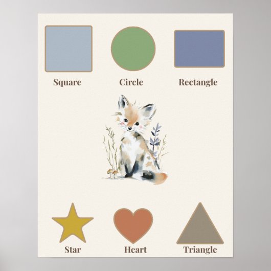 Affiche de crèche Formes de la forêt (Devant)