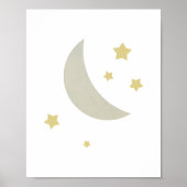 Affiche de crèche Lune et Étoiles (Devant)