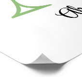 Affiche de crèche Monogramme A Lavande Eucalyptus (Coin)