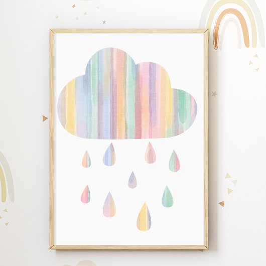 Affiche de crèche Nuage Pastel Enfants Chambre Imp