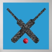 affiche de cricket (Devant)