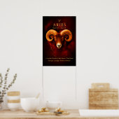 Affiche de cristal de zodiaque Bélier en papier (s (Cuisine)