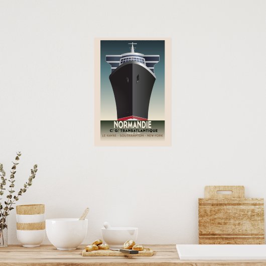 Affiche de croisière inspirée Art déco (Cuisine)