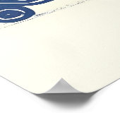 Affiche de croissant en linogravure Impression caf (Coin)