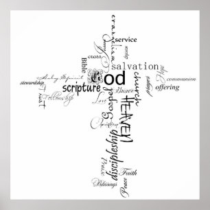 affiche de croix chrétienne