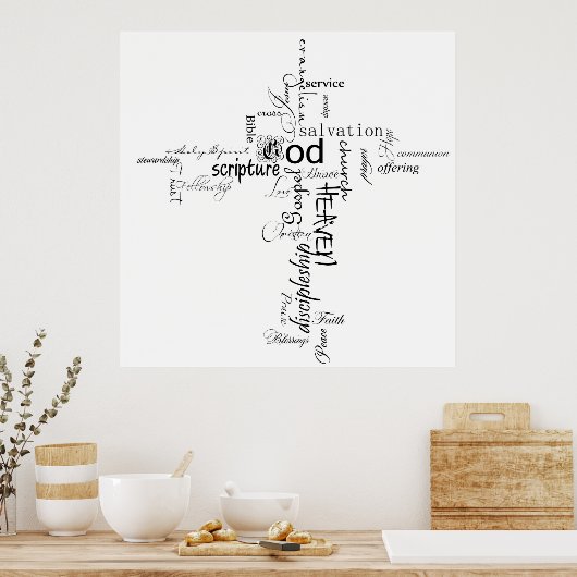 Affiche de croix chrétienne (Cuisine)