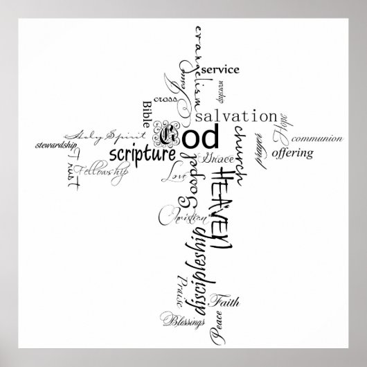 Affiche de croix chrétienne (Devant)