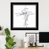 Affiche de croix chrétienne (Bureau à domicile)