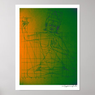 Affiche de croquis de Manjushri