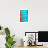 Affiche de croquis de tête de Bouddha (Bureau à domicile)