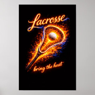 Affiche de crosse enflammée – décoration murale «