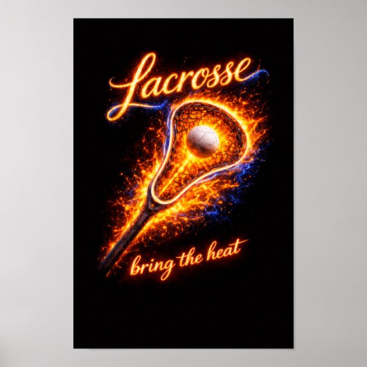 Affiche de crosse enflammée – décoration murale « (Devant)