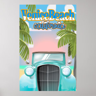Affiche de cru de la Californie de plage de Venise