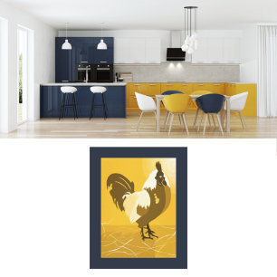 Affiche de cuisine Coq Jaune