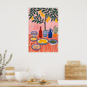 Affiche de cuisine d'arbre de citron, Méditerranée (Cuisine)
