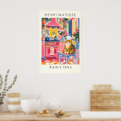 Affiche de cuisine drôle de chat de style Matisse (Cuisine)