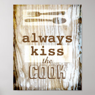 affiche de cuisine humour baiser la citation de cu