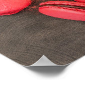 Affiche de cuisine Macarons sucrés | Macarons Roug (Coin)