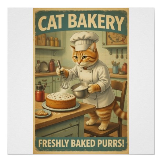 Affiche de cuisine pour chat (Devant)