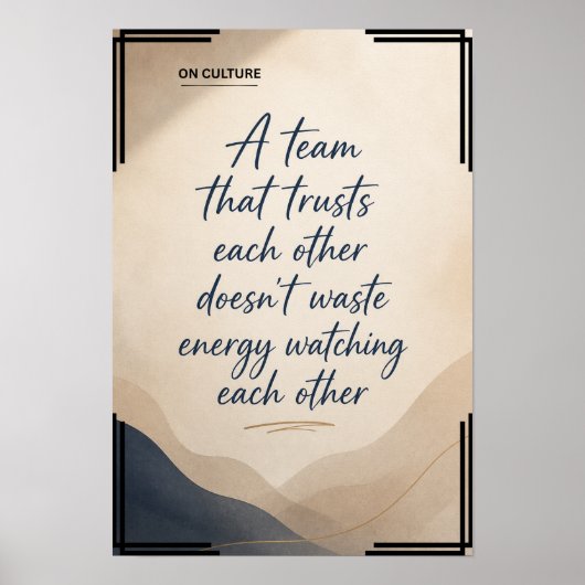 Affiche de culture de travail (Devant)