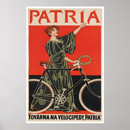 Affiche de cycles Patria Art de cyclisme Impressio (Devant)