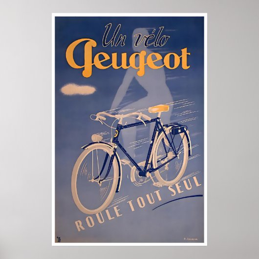 Affiche de cyclisme Art de vélo Impression de vélo (Devant)